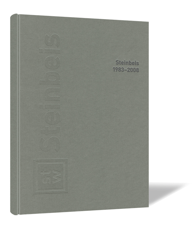 Buchcover von 'Steinbeis 1983–2008' von Sigrid Friedrichs, in grauem Hardcover mit geprägtem Schriftzug.