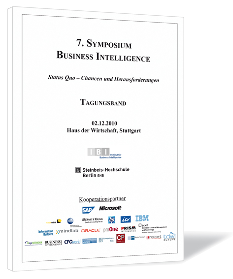 Buchcover von '7. Symposium Business Intelligence' von Andreas Seufert, Peter Lehmann, Klaus Freyburger, Thomas Becker, mit weißem Hintergrund und den Kooperationspartnern unten.