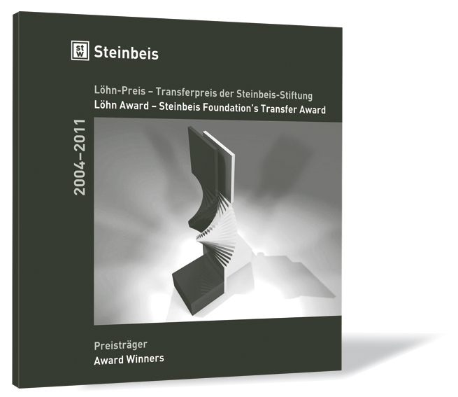 Buchcover von 'Löhn-Preis - Preisträger 2004-2011' von der Steinbeis-Stiftung (Hrsg.), mit einer abstrakten Spirale, die in Vierecke übergeht.