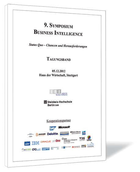Buchcover von '9. Symposium Business Intelligence' von Andreas Seufert, Peter Lehmann, Klaus Freyburger, Thomas Becker, Wolfgang Martin (Hrsg.), mit weißem Hintergrund und den Kooperationspartnern unten.