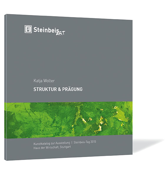 Buchcover 'Struktur & Prägung' von Katja Wolter, Kunstkatalog zur SteinbeisART-Ausstellung 2015. Buchcover 'Struktur & Prägung' von Katja Wolter, Kunstkatalog zur SteinbeisART-Ausstellung 2015.