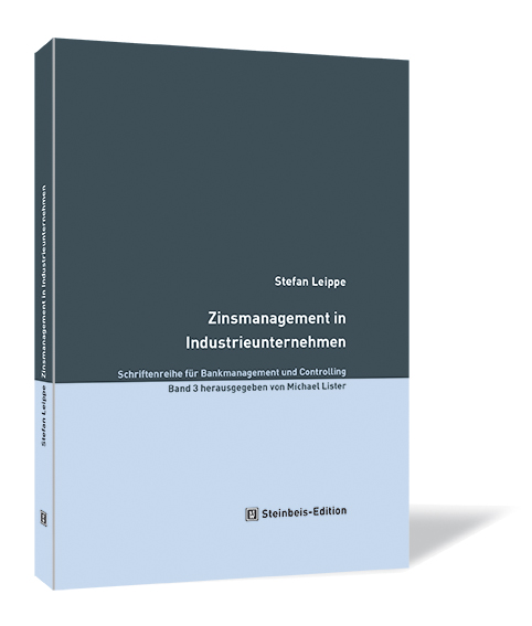 Buchcover von 'Zinsmanagement in Industrieunternehmen' von Stefan Leippe, mit einem hellblauen und graublauen Hintergrund.