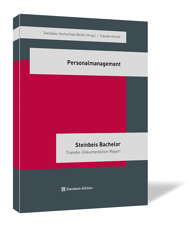 Buchcover von 'Personalmanagement' von Claudia Horner, mit rotem Hintergrund und grauen Akzenten.