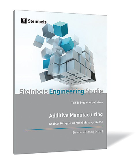 Buchcover von 'Additive Manufacturing' von Michelle Moisa und Dominik Morar, mit einem Bild eines 3D-Modells aus geometrischen Formen, das agile Fertigungsprozesse symbolisiert.