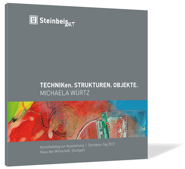 Buchcover 'Techniken. Strukturen. Objekte.' von Michaela Würtz | Steinbeis-Stiftung. Buchcover von 'Techniken. Strukturen. Objekte.' von Michaela Würtz | Steinbeis-Stiftung, mit einem grauen Hintergrund und einem Ausschnitt eines Kunstgemäldes.