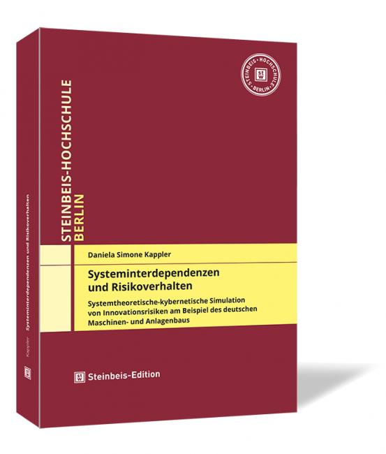 Buchcover von 'Systeminterdependenzen und Risikoverhalten' von Daniela Simone Kappler, in dunklem Rot mit gelbem Titelbalken.