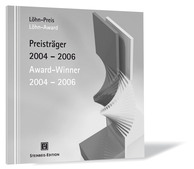 Buchcover von 'Löhn-Preis - Preisträger 2004-2006' von Steinbeis-Stiftung, mit einer abstrakten Spirale, die in Vierecke übergeht.