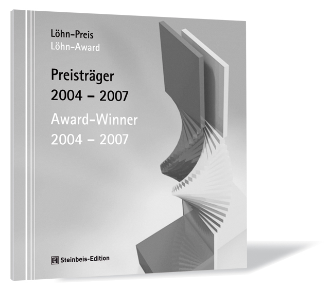 Buchcover von 'Löhn-Preis - Preisträger 2004-2007' von Steinbeis-Stiftung, mit einer abstrakten Spirale, die in Vierecke übergeht.