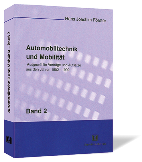 Buchcover von 'Automobiltechnik und Mobilität – Bd. 2' von Hans-Joachim Förster, in lila-blauem Design mit unscharfem Lichter-Motiv.