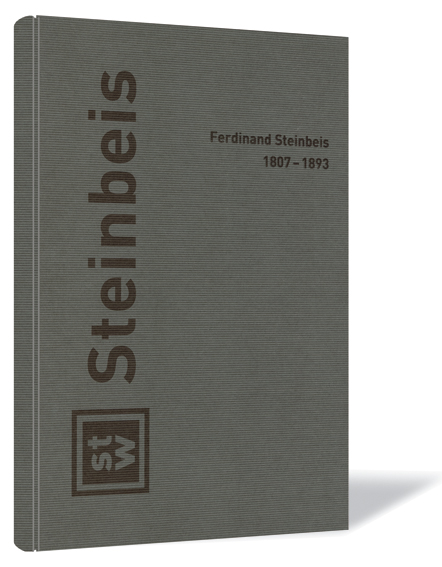 Buchcover von 'Ferdinand Steinbeis. 1807-1893' von Günter von Alberti und der Steinbeis-Stiftung (Hrsg.), mit dunklem Hintergrund, links groß Steinbeis und das Logo.