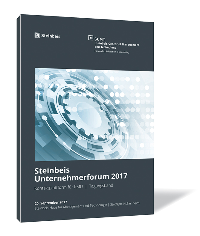 Buchcover 'Steinbeis Unternehmerforum 2017' von Steinbeis-Stiftung. Buchcover von 'Steinbeis Unternehmerforum 2017' von Steinbeis-Stiftung, mit einem stilisierten Zahnrad in blau-grauer 3D-Optik auf modernem Hintergrund.