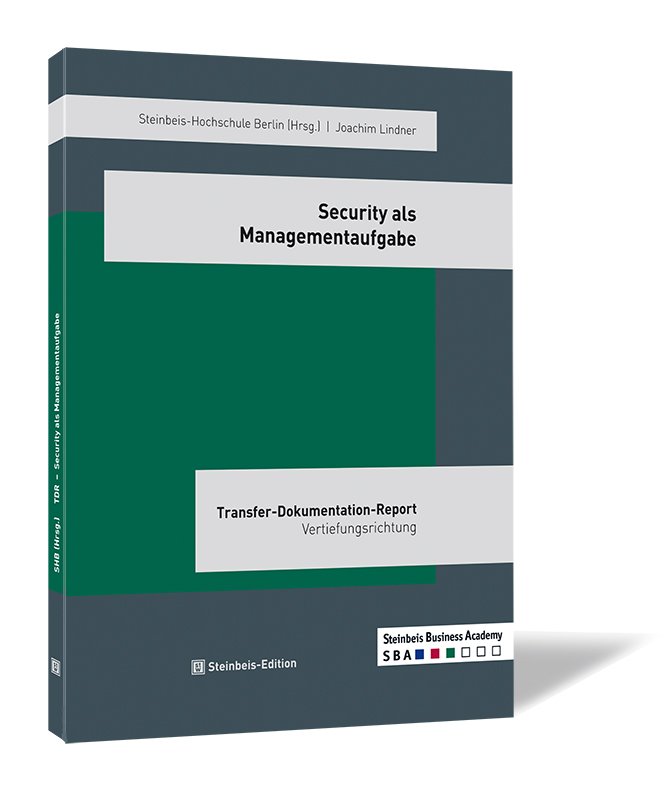 Buchcover von 'Security als Managementaufgabe' von Joachim Lindner, mit einem grünen und grauen Design.