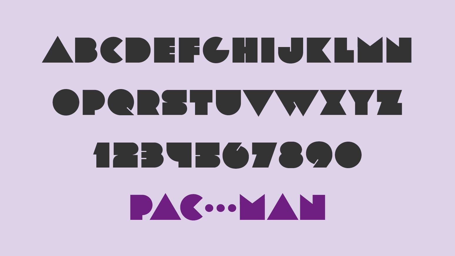 “Pac-Man-Schrift” LOT von fontfabric